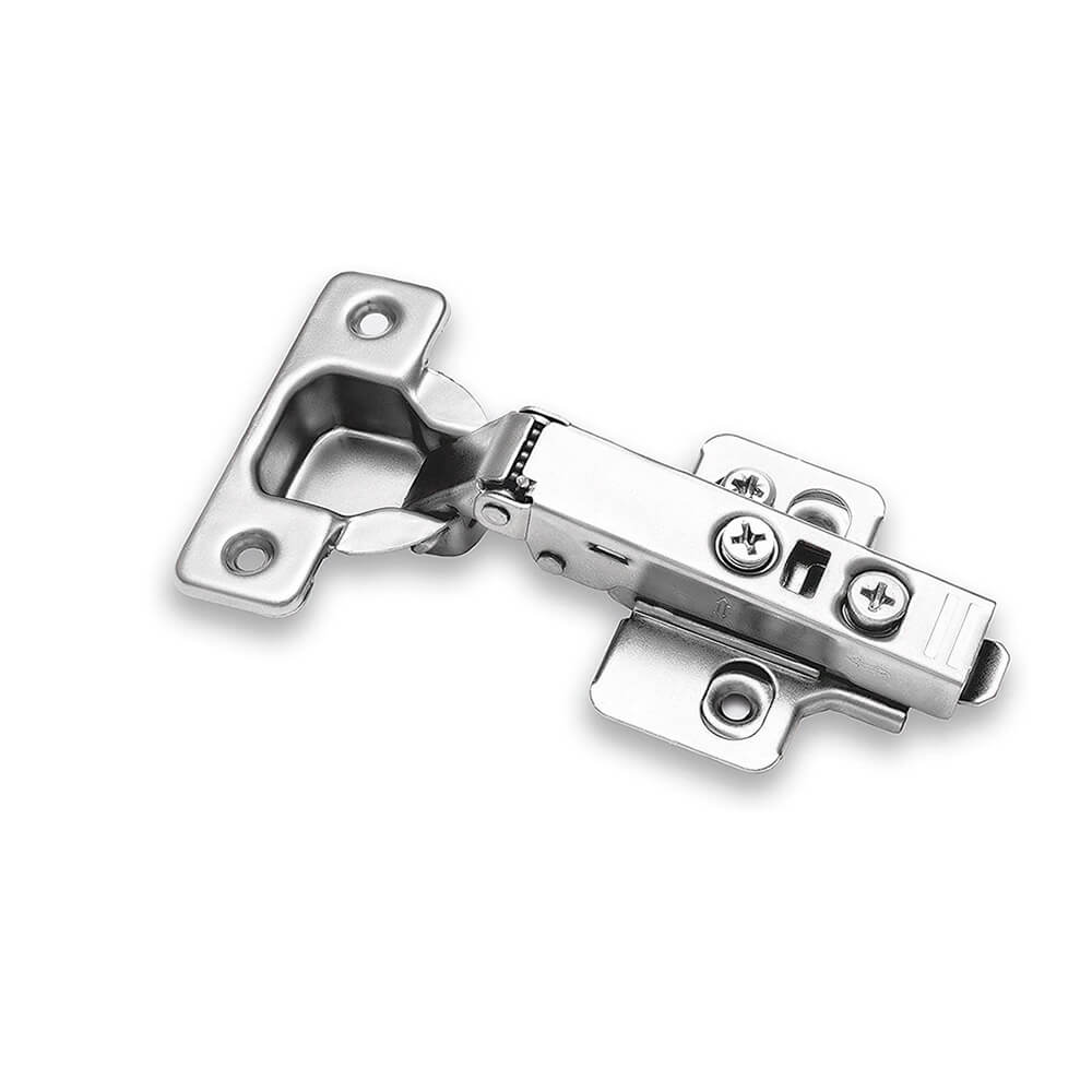 Standard slide hinge showcasing smooth functionality for Calgary kitchen cabinets at Zen Living.