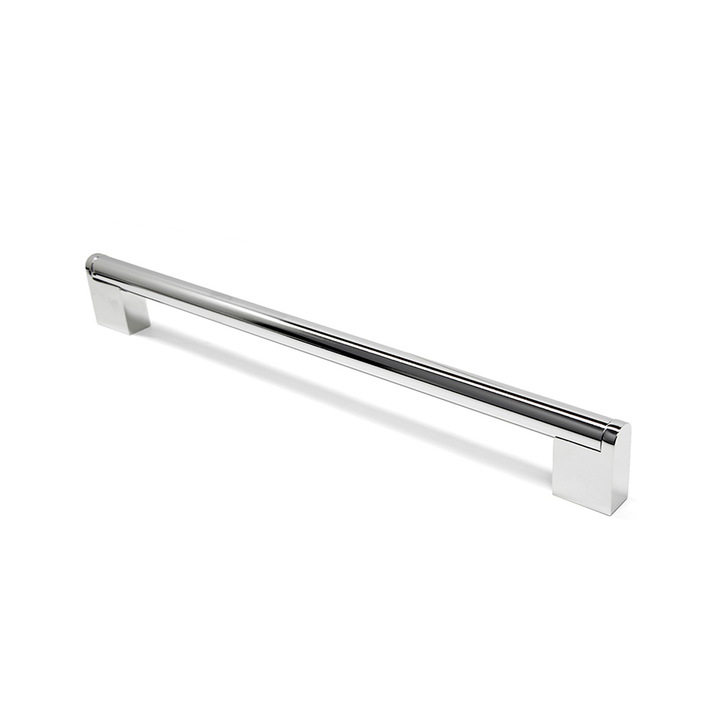 Brushed satin nickel cabinet handle model 9668-96-BSN for Calgary kitchen renovations.