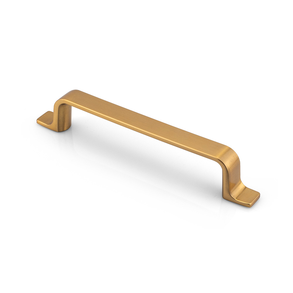 Brushed nickel cabinet handle model 9634-128-BNI-3, ideal for Calgary kitchen renovations.
