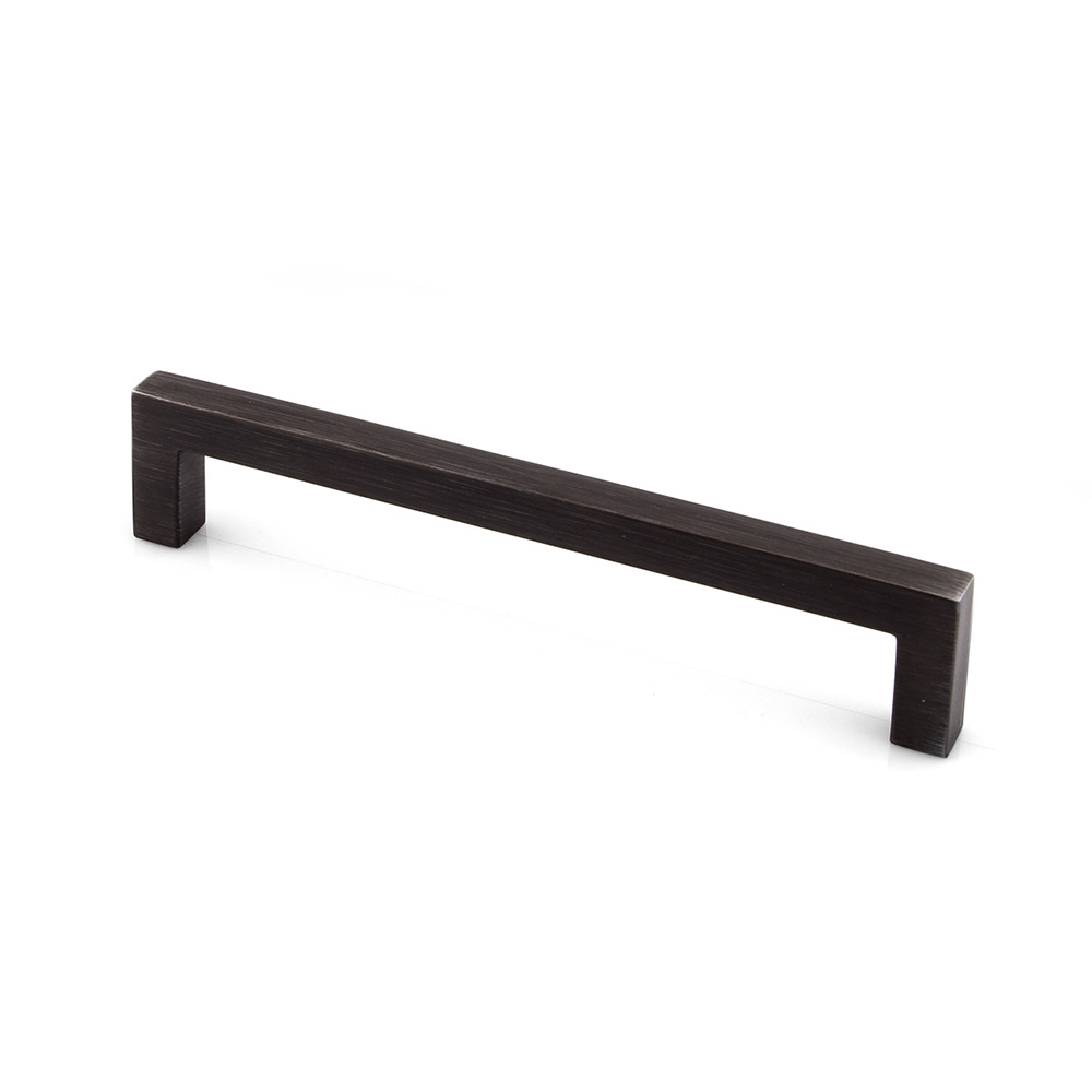 Brushed satin nickel cabinet handle 9322-128-BSN-3 for modern kitchen renovations in Calgary.