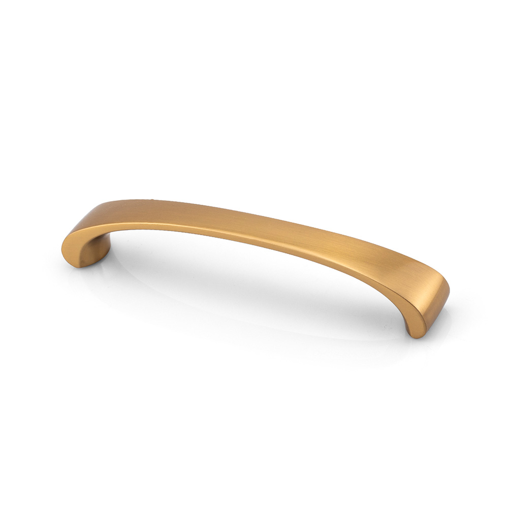 Brushed nickel cabinet handle 9633-128-BNI-3 featured by Zen Living in Calgary for modern kitchen renovations.