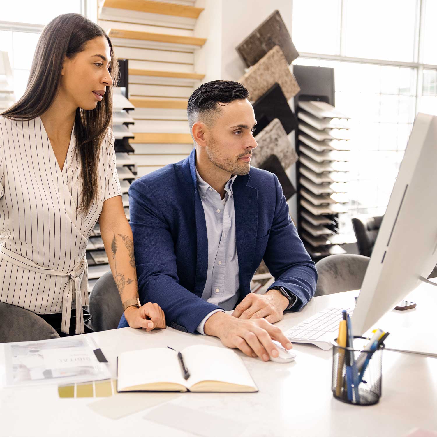 Calgary kitchen cabinets and countertops showcasing Zen Livings quality craftsmanship in a modern home renovation setting.
