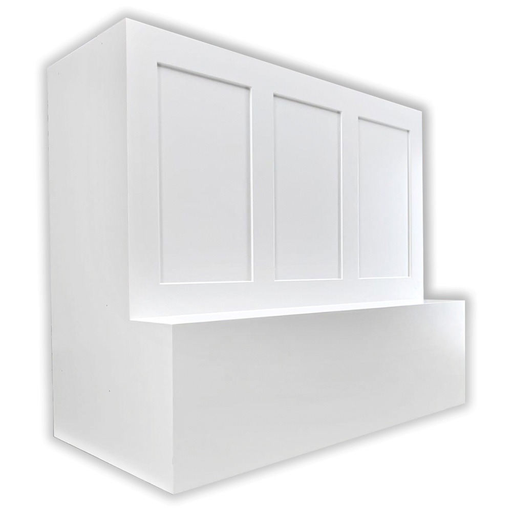 Sleek, modern hood range cover designed for Calgary kitchens, enhancing style and functionality in home renovations.