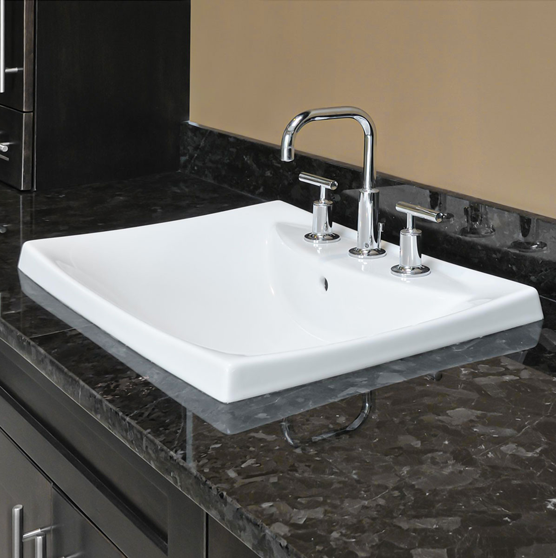 Variety of stylish kitchen countertops displayed at Zen Living in Calgary, showcasing modern designs and materials.