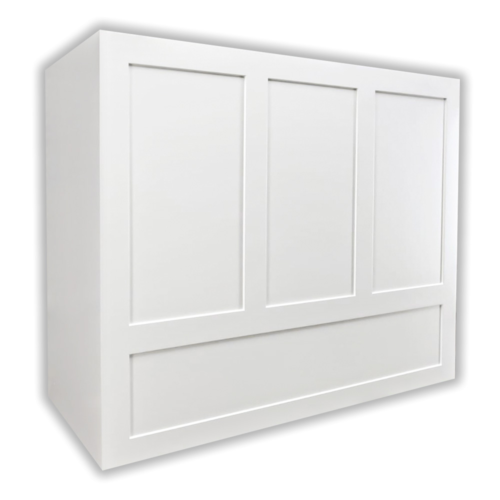 Sleek range hood cover designed for modern kitchens, featured in Zen Livings Calgary home renovation products.