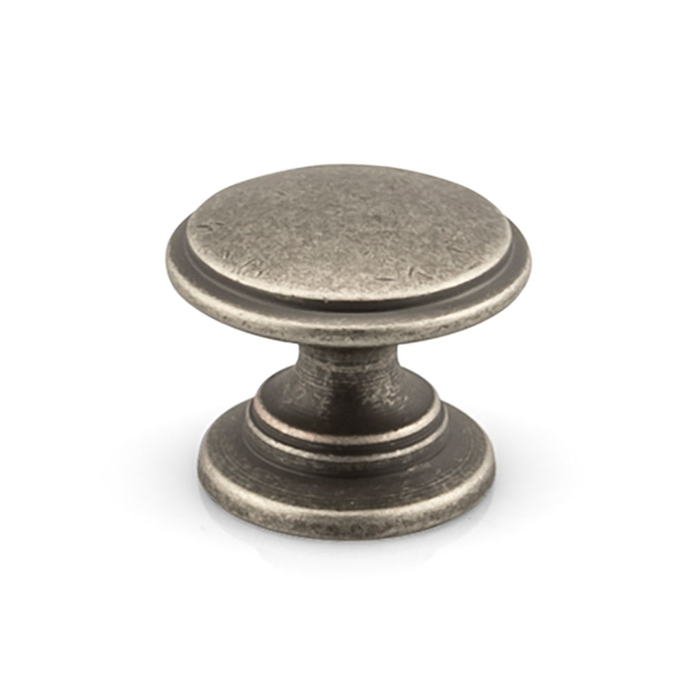 Weathered steel handle 9669-ASM-D-3 for kitchen cabinets, featured in Zen Livings Calgary renovation collection.