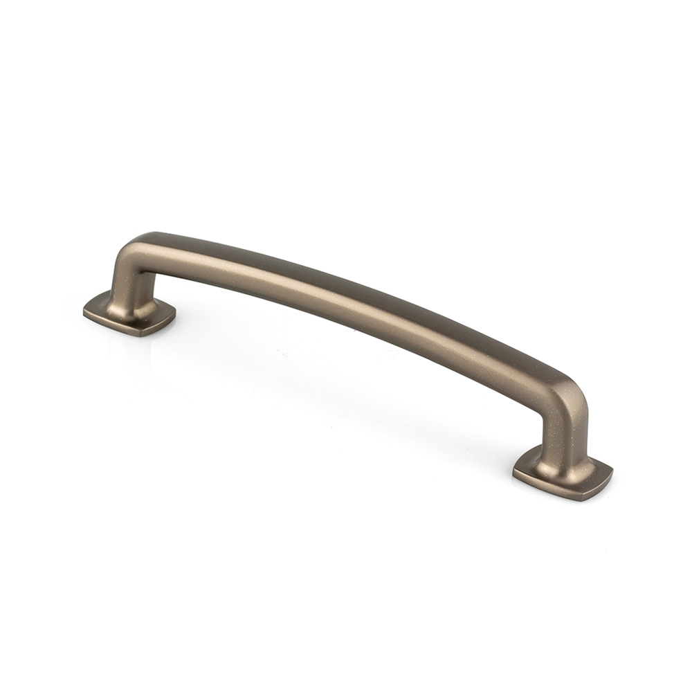 Polished chrome handle from Ashdale collection for Calgary kitchen cabinets and renovations.