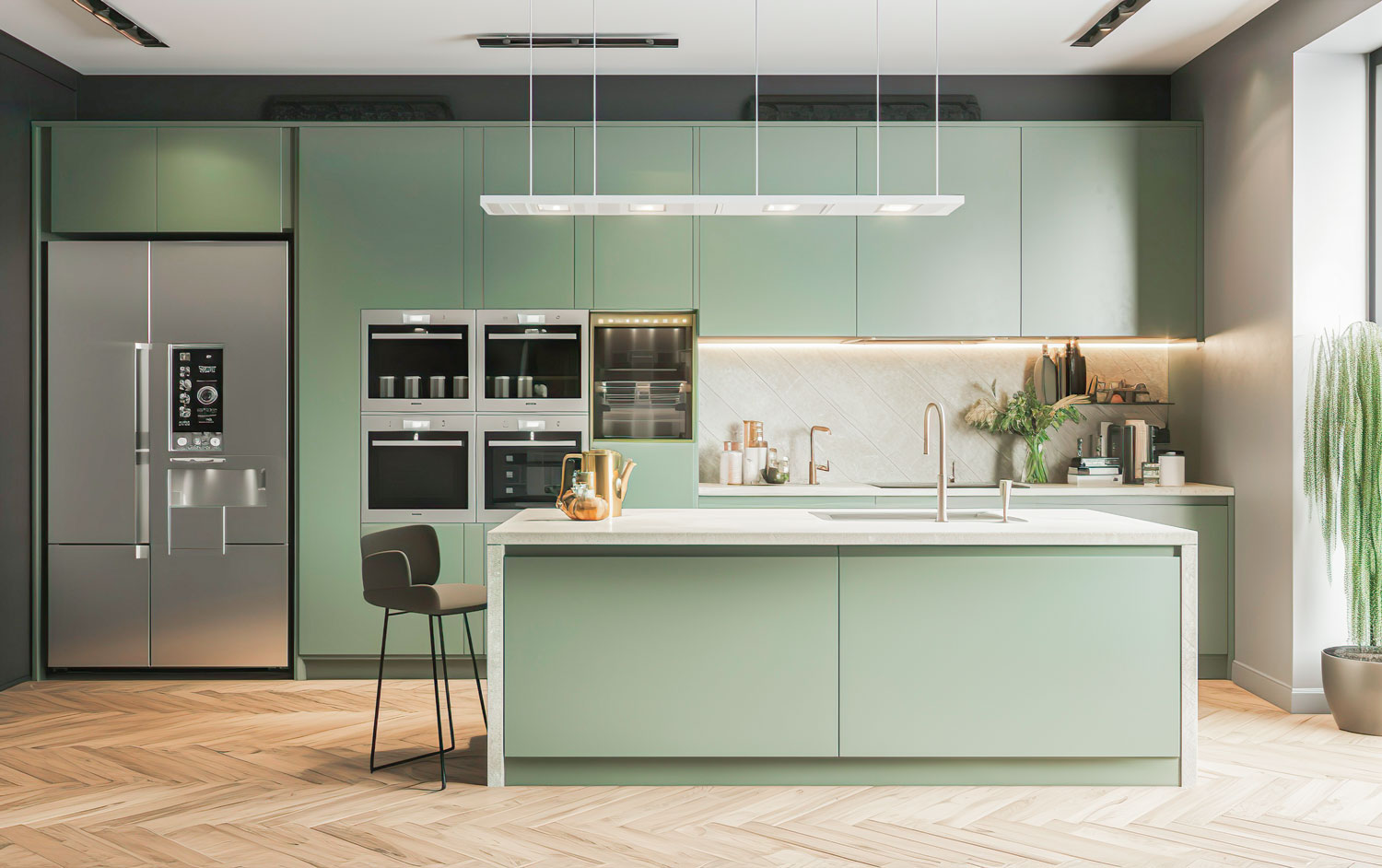 Bring Nature-Inspired Elegance to Your Kitchen Cabinet with Earth Tones