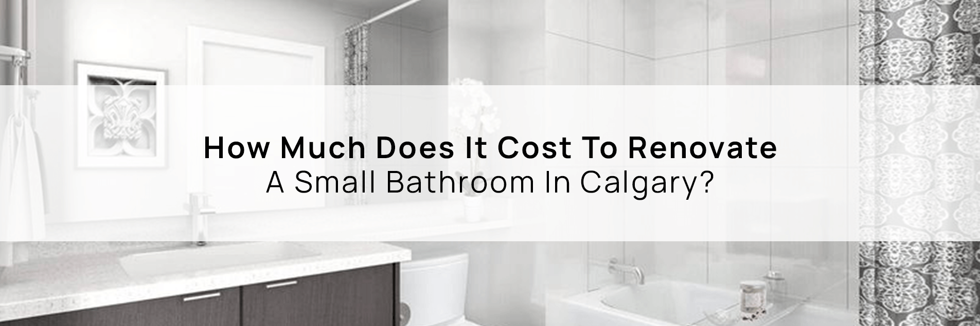 Small bathroom renovation in Calgary showcasing modern design, fixtures, and Zen Living products.