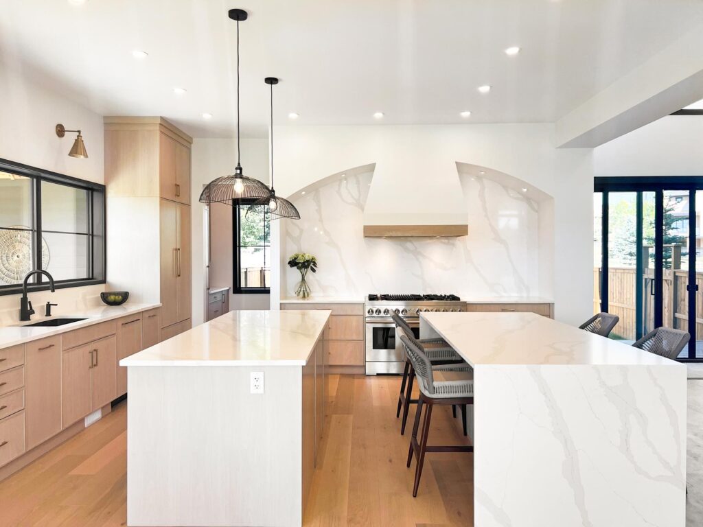 A Bright and Airy Neutral Modern Farmhouse Kitchen with a White Wash Finish 5 676273062119604e74fb626a 650d725b5d4d6d6145519a8a Horizontal kitchen 2
