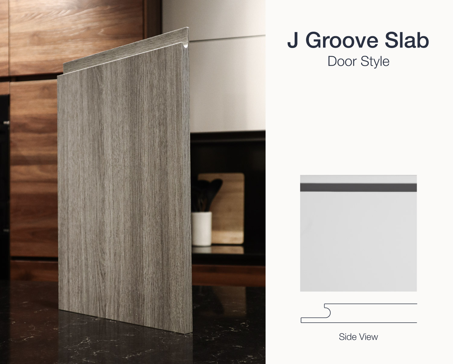 J-Groove Slab cabinet door