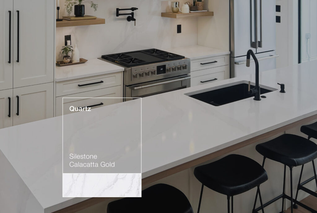 Kitchen Spotlight: Transforming the Plouffe's SW Calgary Home 9 6762955d9bf29bd9aac94089 64eef5a6768b4df72a9c20b5 Kitchen cabinets Matching Quartz Backsplash