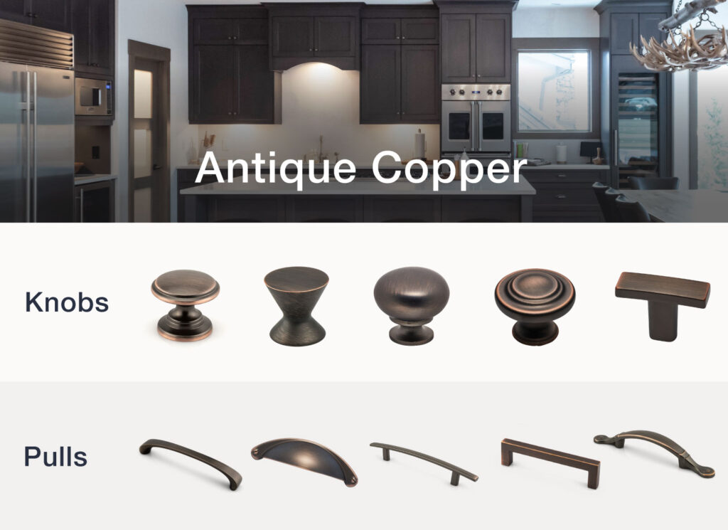 From Knobs to Pulls: 2023 Cabinet Hardware Trends 5 676295c12946b9dc61c6a202 648c11baf428fa27c4c33762 Antique Copper From Knobs to Pulls The Latest Trends in Kitchen Cabinet Hardware 3