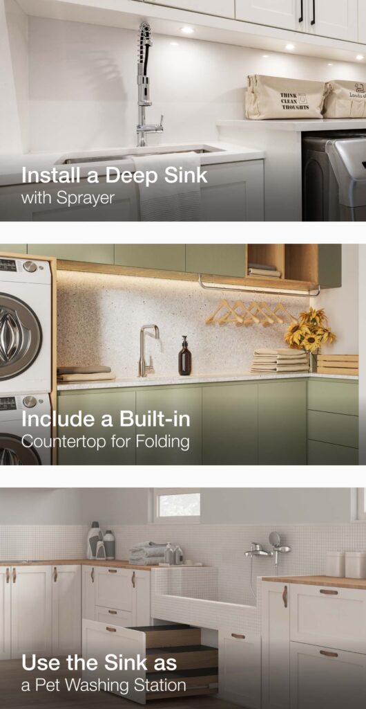 Organizing Made Easy: Top Laundry Room Ideas – Part 2 3 679b372077b5209b682097c0 64c35dc7050bdd0705d1f14d Laundry room Set Up a Convenient Utility Sink 3