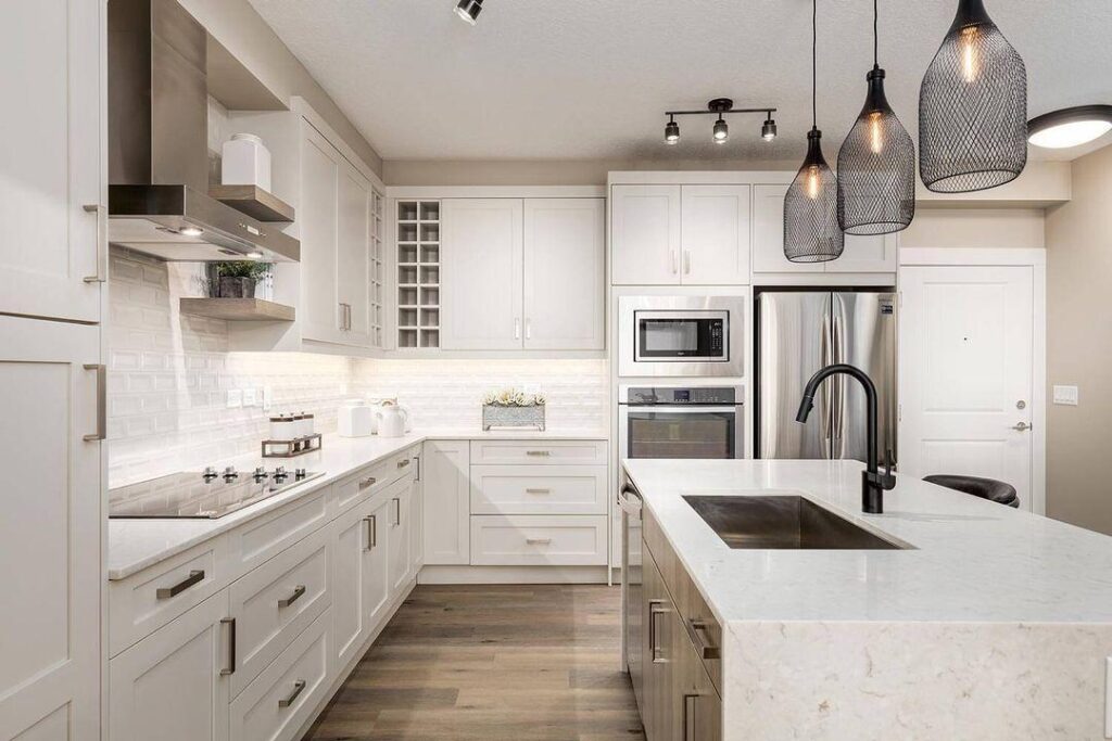 5 Reasons Contractors Should Choose Zen Living for Kitchen Projects 3 Elegant kitchen with unique pendant lights