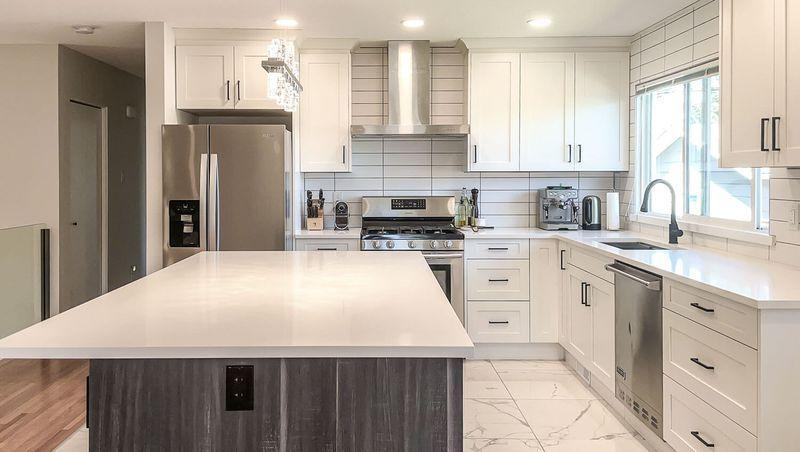Bright kitchen with contemporary features.