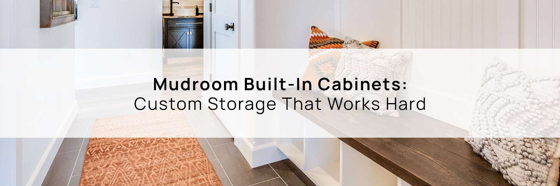 Mudroom built in cabinets, showcasing custom storage solution for organized entryway design.