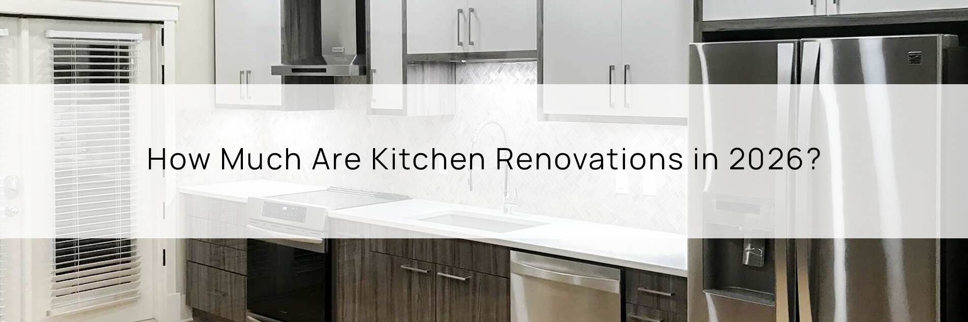 Modern kitchen with updated cabinetry and appliances, representing the cost and scope of kitchen renovations in 2026.