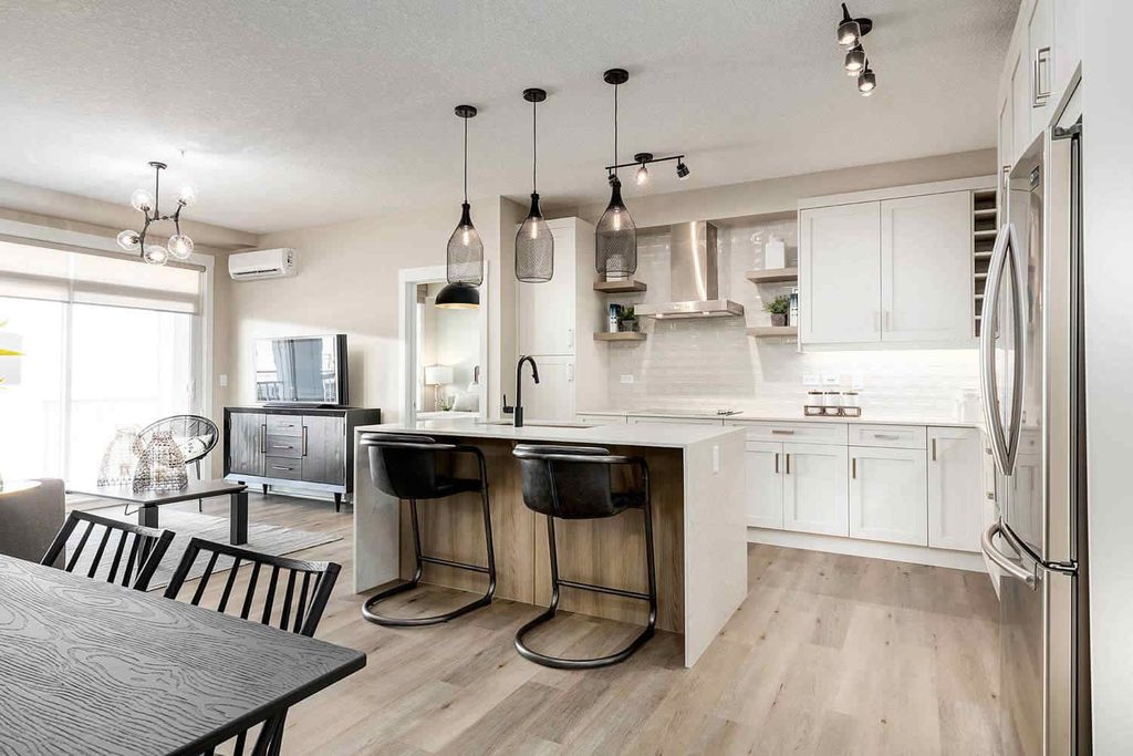 Completed kitchen cabinetry showing how direct sourcing affects pricing and production visibility.