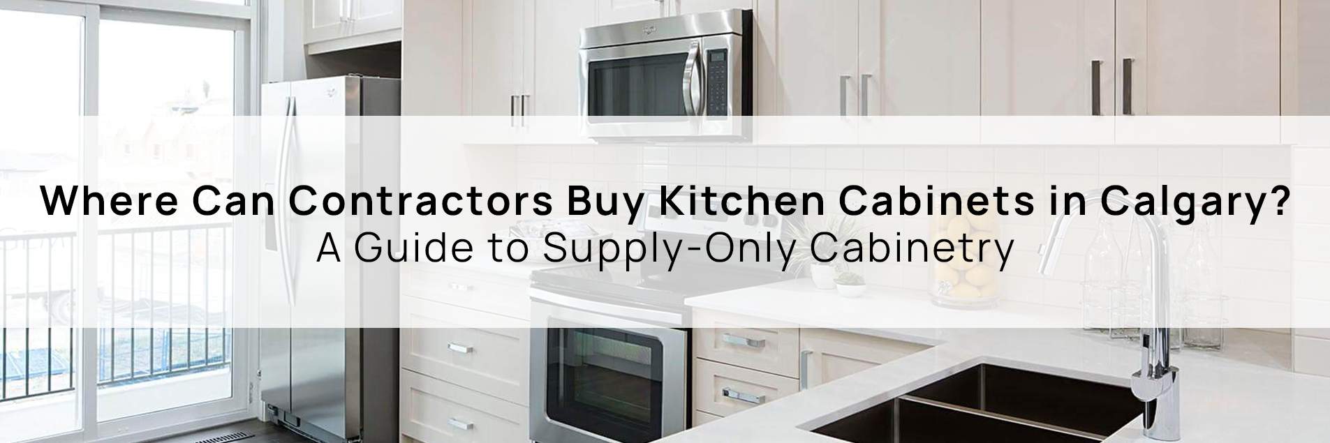 Supply-only kitchen cabinets in a modern Calgary kitchen.